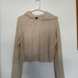 Universal Thread Light Tan Ribbed Hoodie
